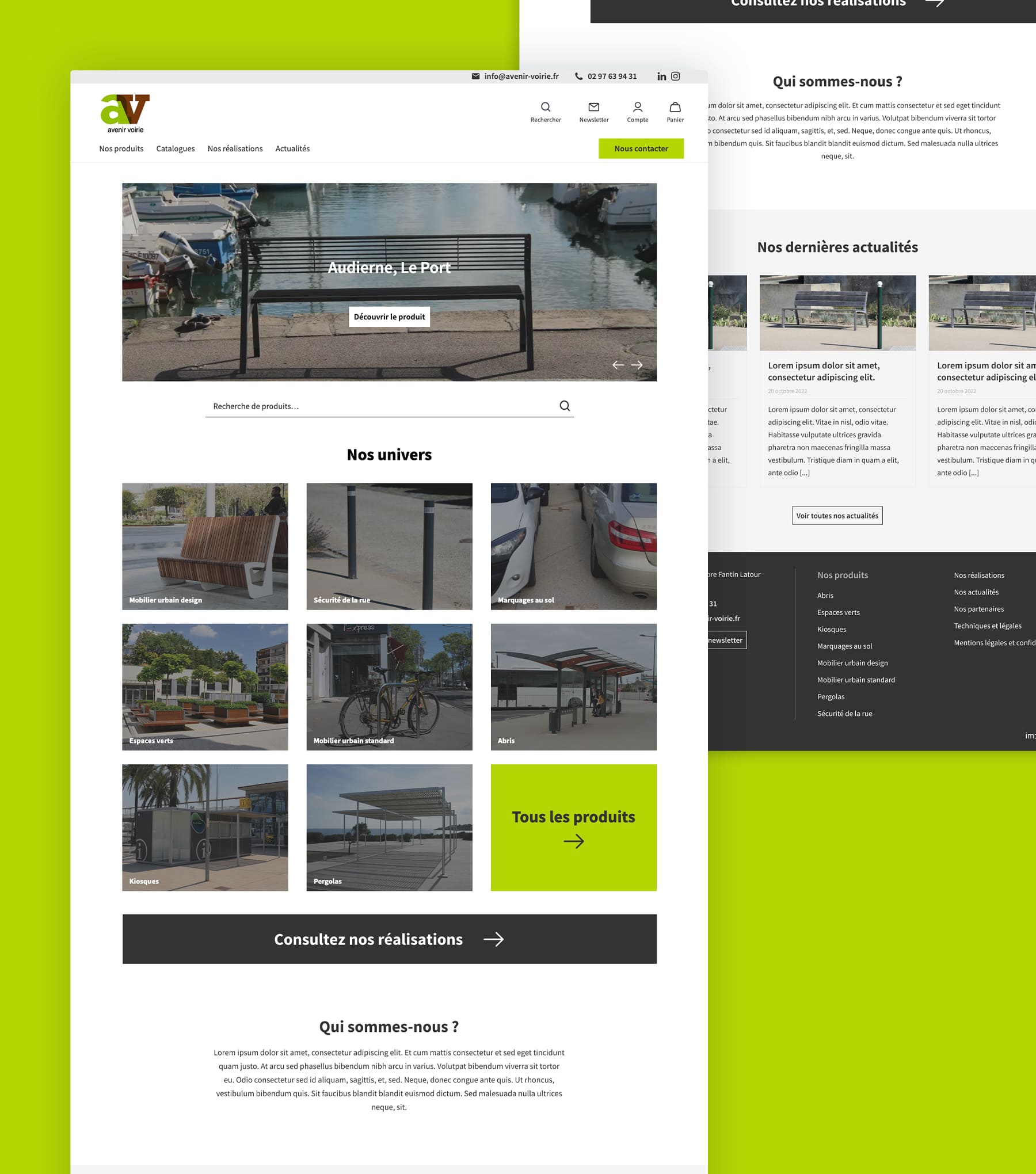 Site web Avenir Voirie